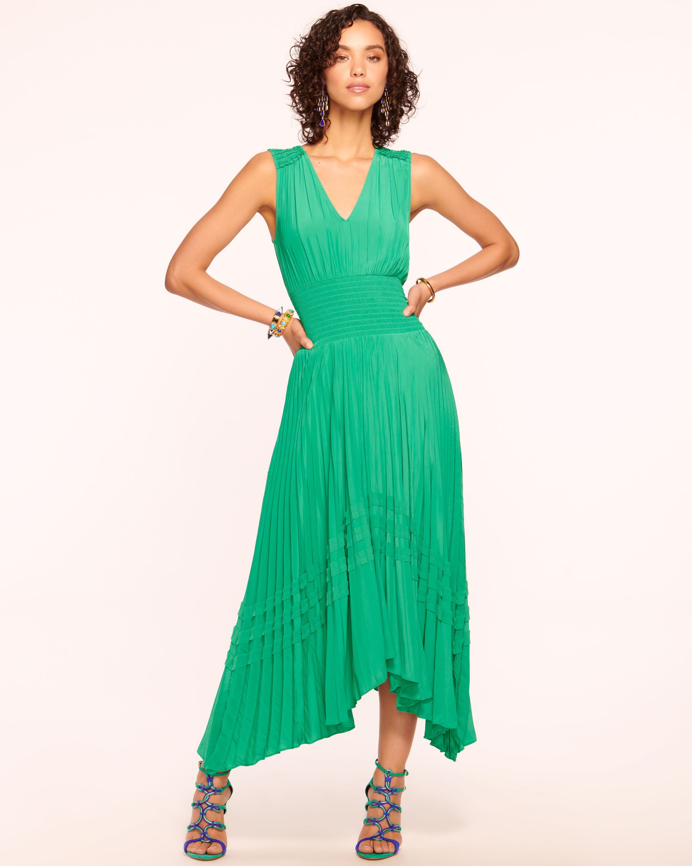 Ramy Brook New York Size S Green Hayley Sleeveless Midi 2024 Maxi Sheath Dress