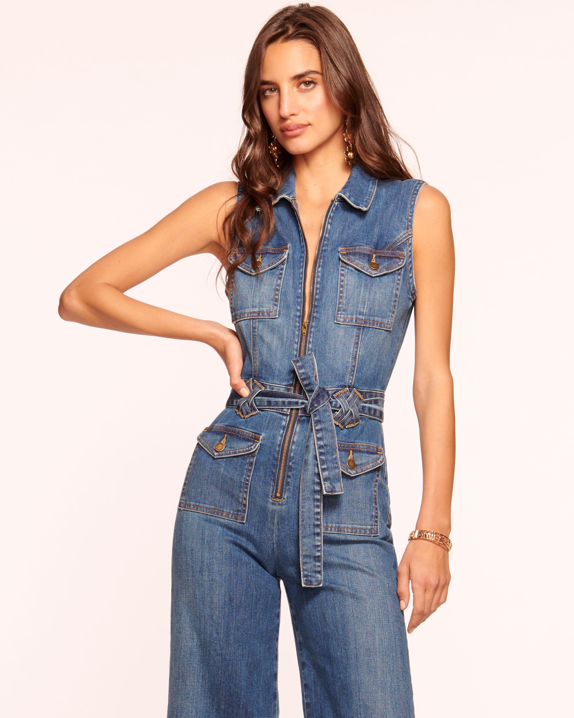 Current/Elliott Denim 2024 One Piece Crop Coverall Jumpsuit 2