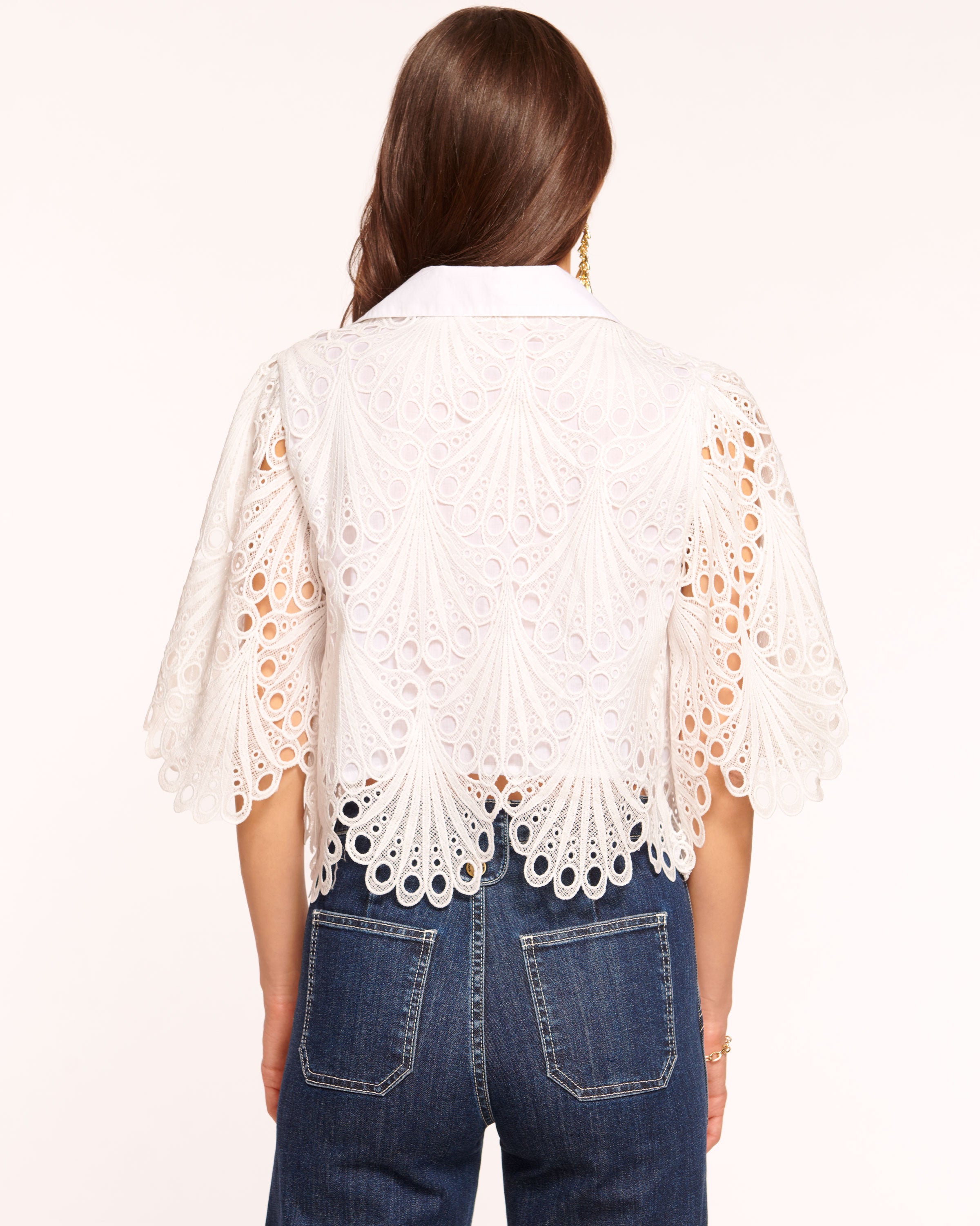 NWT - RAMY BROOK Curtis Embroidered Tunic Top in shops Ivory - Size Medium